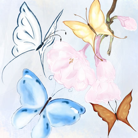  color but you can learn how to business Pretty butterflies drawings